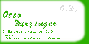 otto wurzinger business card