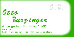 otto wurzinger business card